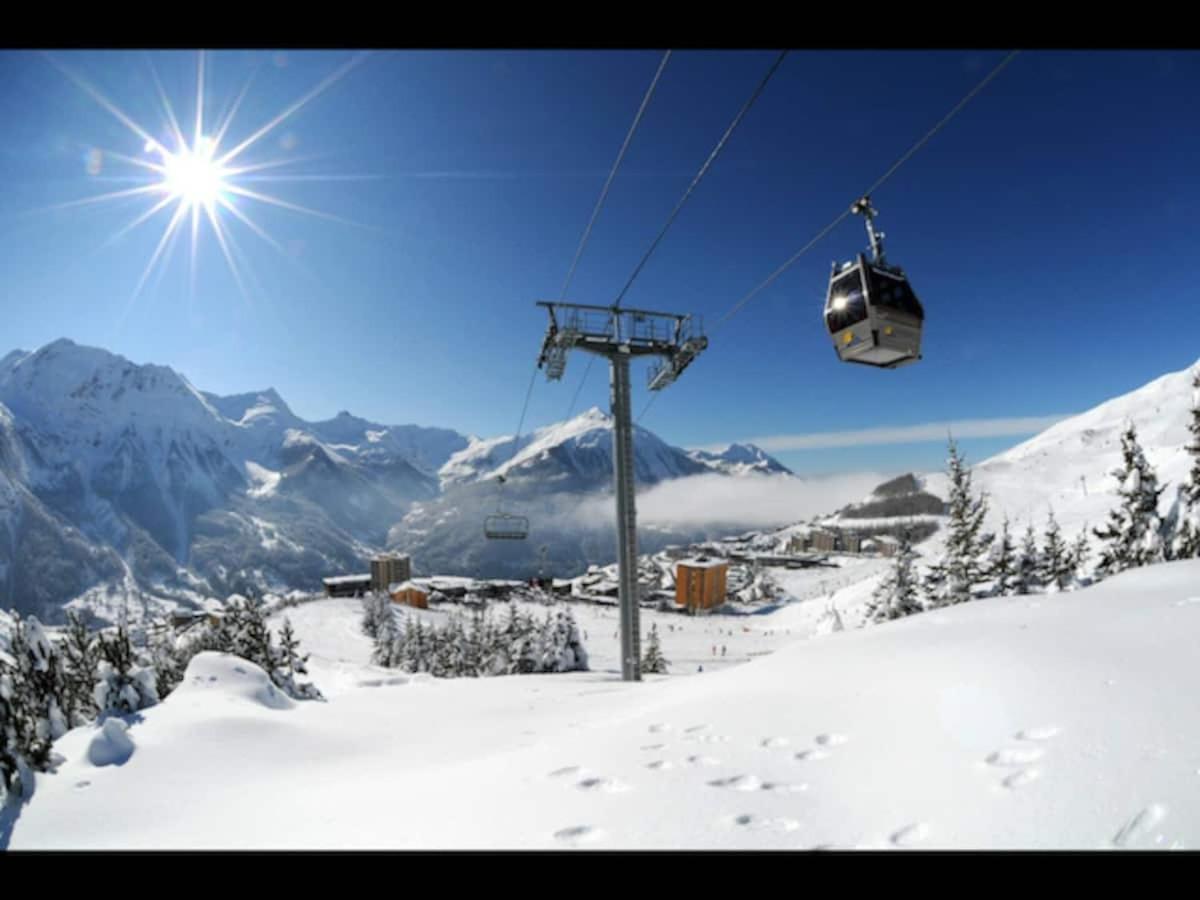 Appartement 6 places aux pieds des pistes avec piscine, wifi et parking privé PMR Orcières Exterior foto