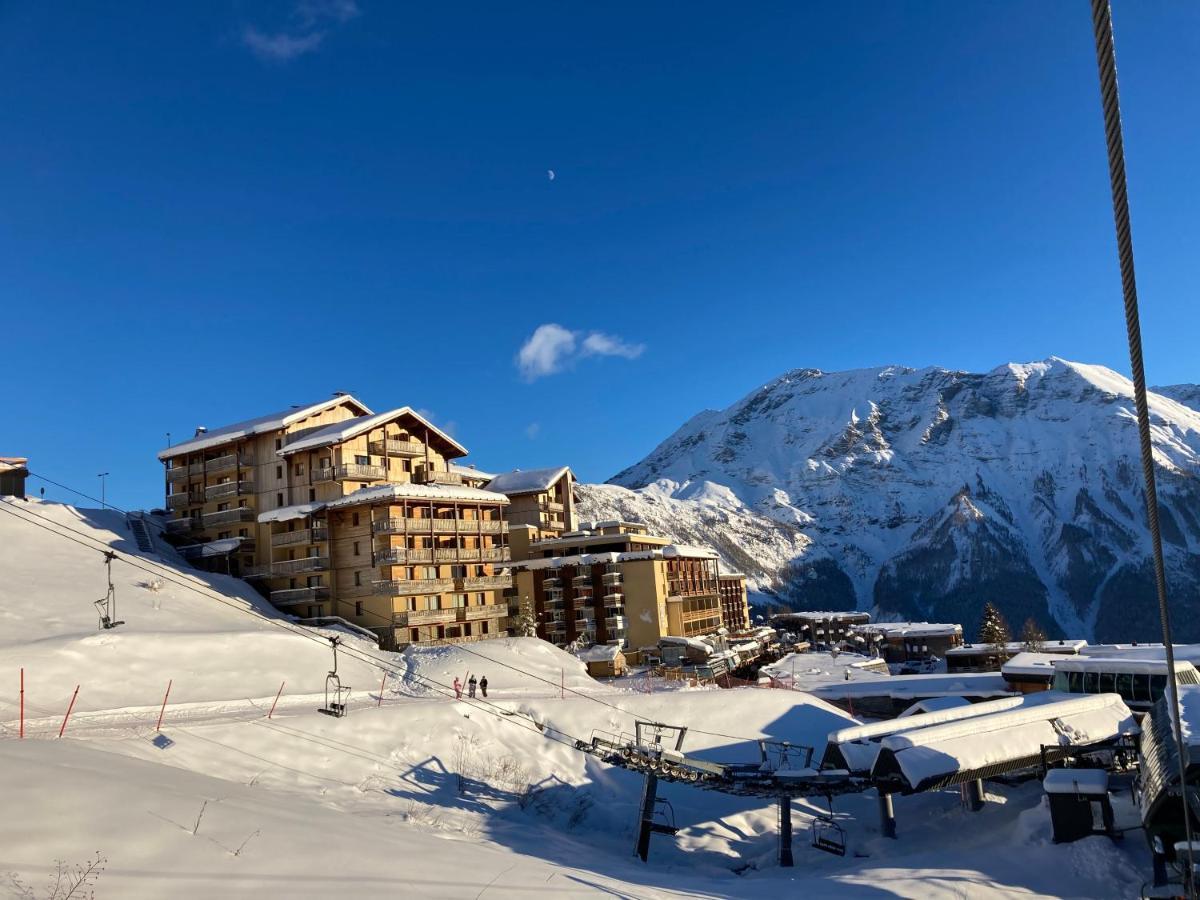 Appartement 6 places aux pieds des pistes avec piscine, wifi et parking privé PMR Orcières Exterior foto